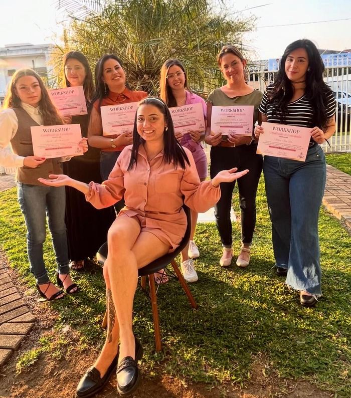 Turma de workshop ao ar livre